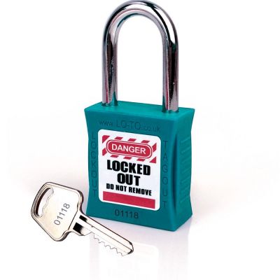Custom PL201-TEAL Lockout Tagout Safety Padlock Teal Custom PL201-TEAL Lockout Tagout Safety Padlock Teal